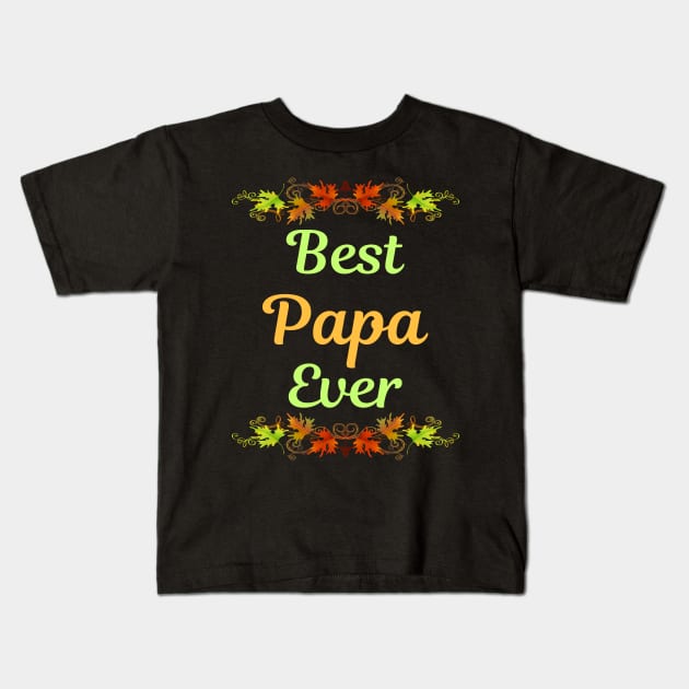 Family Leaf 2 Papa Kids T-Shirt by blakelan128